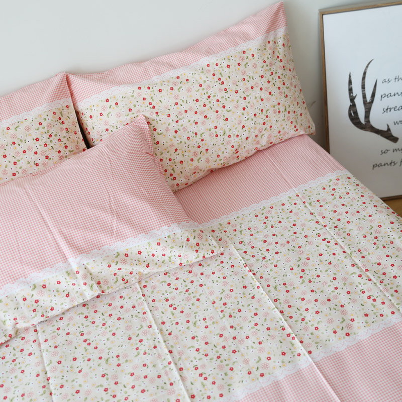 Nhật bản phong cách bông nhỏ tươi tấm duy nhất mảnh đôi quilt cover 1.2 1.5 1.8 m sinh viên ký túc xá ba hoặc bốn bộ