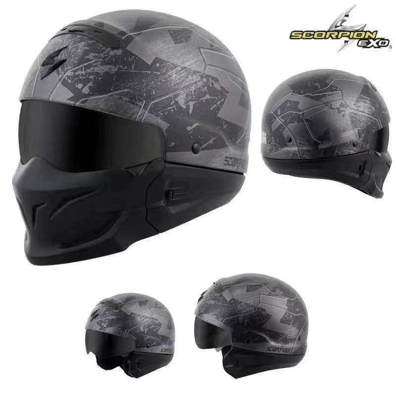SCORPION EXO American Scorpion helmet motorcycle helmet male retro helmet full helmet Harley half helmet anti-fog
