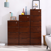 Storage drawer cabinet Solid wood bucket cabinet Bedroom furniture Floor-to-ceiling cabinet Childrens wardrobe Corner layered storage cabinet