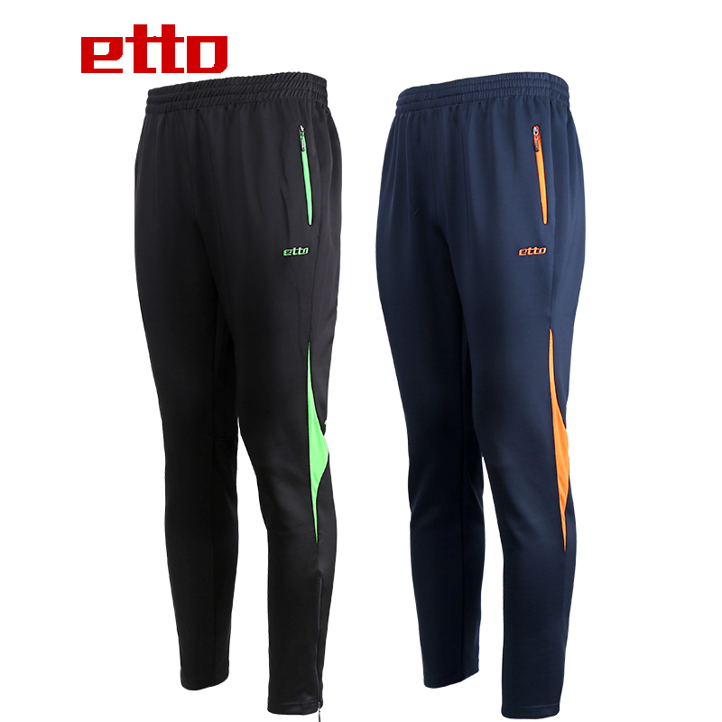 etto sports pants spring and summer style training knitted casual pants sports men's side zipper closed leg closure