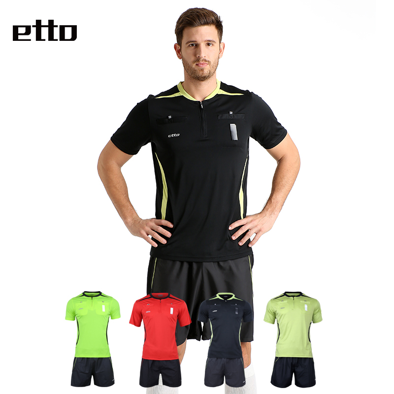 etto Yingtu referee uniform soccer match fan team sports match training men's jersey professional suit short sleeves