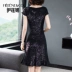 Váy sequin đen nữ 2019 xuân hè mới khảm xù thời trang váy đuôi cá thon gợi cảm - Sản phẩm HOT
