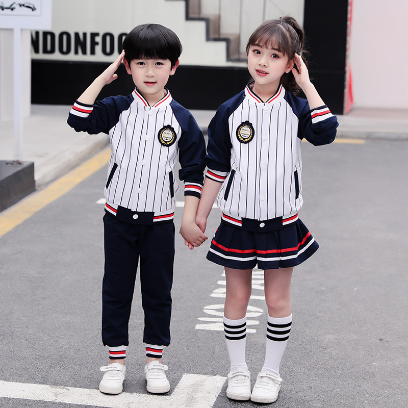Kindergarten uniform British style spring and summer three-piece children's spring sports performance chorus class uniform primary school uniform
