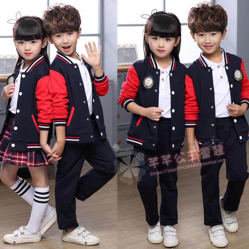 Kindergarten uniforms spring and autumn clothing new British primary school uniforms performance class uniforms children's sports baseball uniforms suits