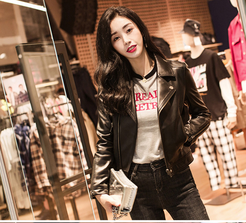 Кожаная куртка 海宁真皮皮衣女春秋2025新款春季海宁小皮衣短款绵羊皮夹克女外套 Juccy carutar
