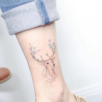 Elk tattoo stickers waterproof men and women lasting hand-painted Korean ankle cute arm fresh simulation sexy temptation