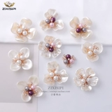 Металлический аксессуар из жемчуга, аксессуары, ручка, булавка, туфли, в цветочек, «сделай сам», 1 шт