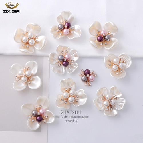 Металлический аксессуар из жемчуга, аксессуары, ручка, булавка, туфли, в цветочек, «сделай сам», 1 шт