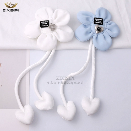 Модный аксессуар в виде сердечка, рубашка, брошь, в цветочек