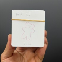 Kp879 cute cartoon mini bear hairpin packaging cardboard hello bear handmade hairpin hair accessories diy accessories