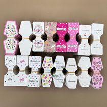 100-200 sheets of 5 2 rubber band hair ties folded head packaging cardboard diy handmade hair rope tag hair accessories card