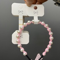 KP1101 bow tie lengthened and enlarged hair hoop folded in half cardboard large intestine ring hair accessories hair hoop packaging bow card