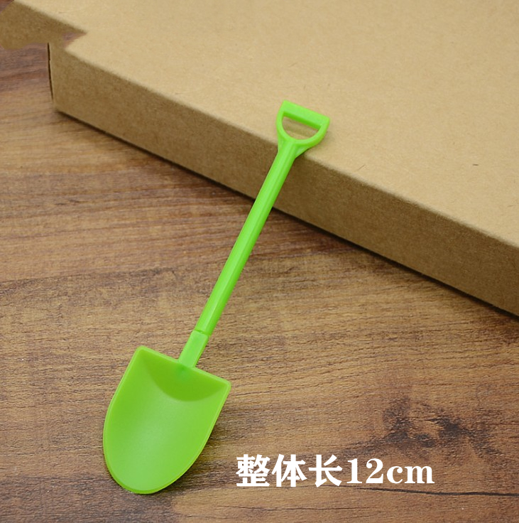 Blue Plastic Small Shovel Mini desktop Small potted children Planking small tools Multi-meat Paved Face Shoving Small Spoon