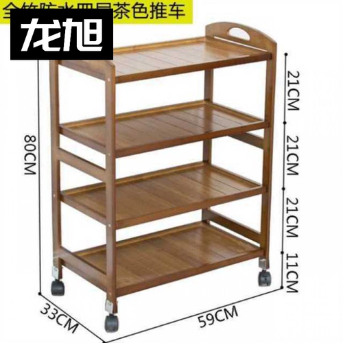 Тележка, система хранения для маникюра для стола из натурального дерева, для салонов красоты