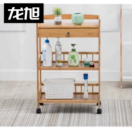 Тележка, система хранения для маникюра для стола из натурального дерева, для салонов красоты