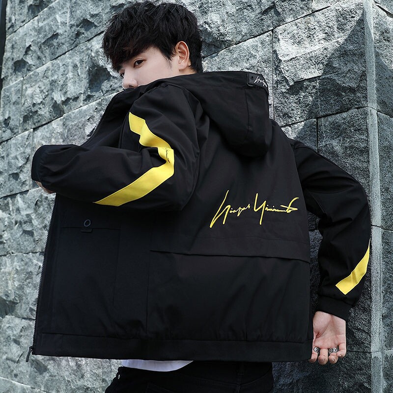 ins jacket jacket coat men 2021 new spring and autumn Korean edition trend casual jacket tide brand