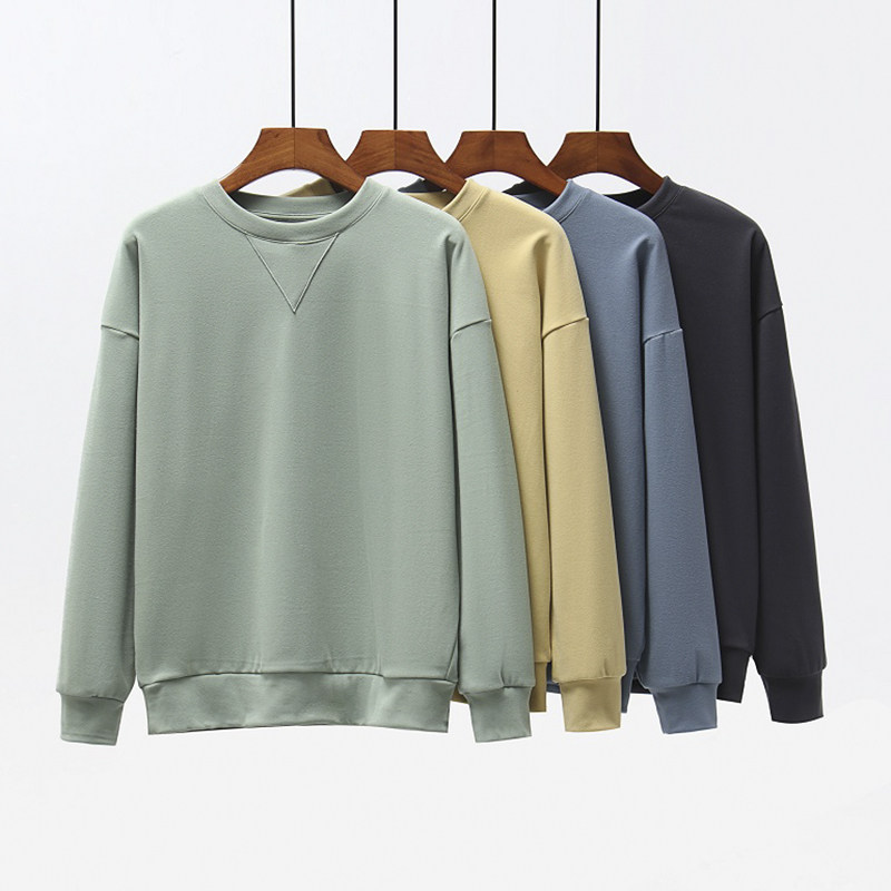 Ladies velvet thickened home clothes tops loose and comfortable drop-shoulder fashion round neck thick cotton T women's warm clothes autumn and winter