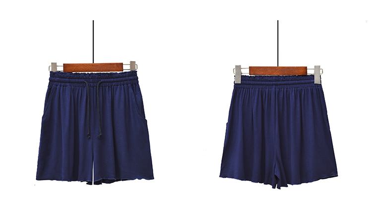 Quần short modal nữ 2018 quần ngủ, quần eo, co giãn mỏng, quần nhà rộng, mặc giản dị quần short jean nam