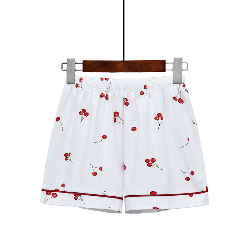 Quần short cotton 2018 nữ mùa hè nữ cotton nhà quần pyjama in hoa quả loạt quần ống rộng nữ
