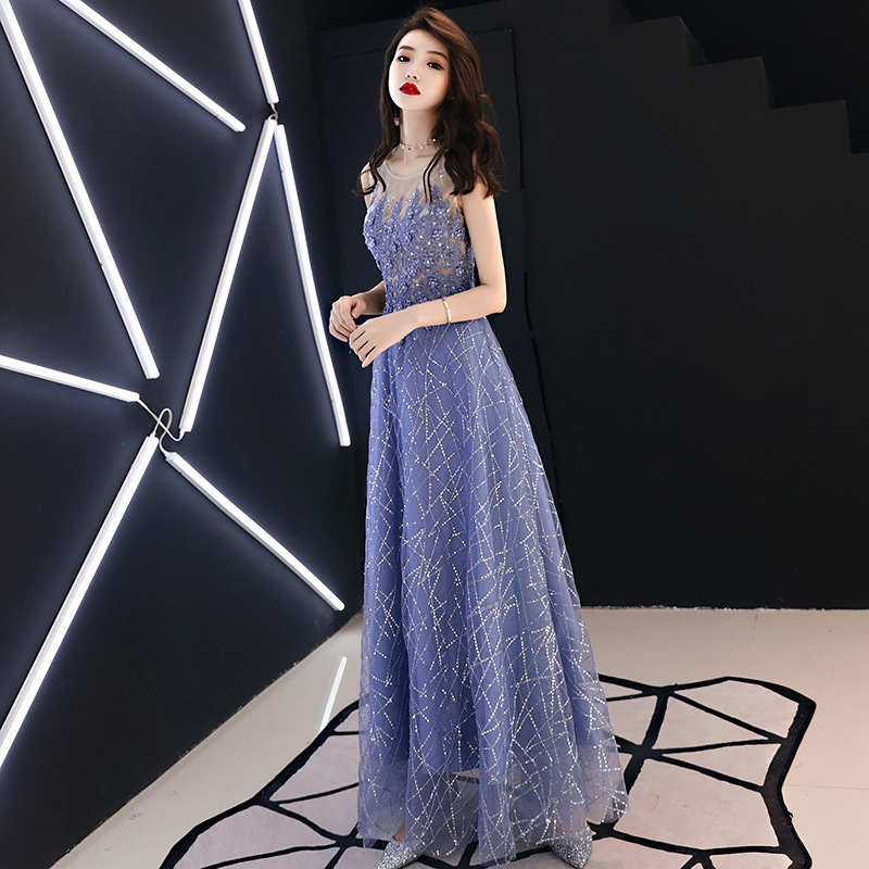 Evening Dress for Women 2020 Fashion Long Banquet Aura Queen Socialite Host Dress Fairy Student Evening Dress for Women 2020 Fashion Long Banquet Aura Queen Socialite Host Dress Fairy Student