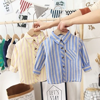 Áo sơ mi nam cotton dài tay 2019 mới bé inch quần áo sọc áo sơ mi dài tay mùa xuân và áo trẻ em mùa thu - Áo sơ mi shop thời trang trẻ em