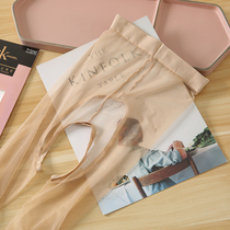 SK8070 Sexy open crotch silk stocking toe transparent invisible first-line crotch 0D small open gear free off ultra-thin invisible female