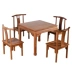 Bàn ghế gỗ gụ tám bàn bất hủ Bàn ăn gỗ nguyên khối Trung Quốc bàn ăn phòng khách phòng ăn đơn giản bàn ghế gỗ cánh gà kết hợp bàn ghế - Bộ đồ nội thất
