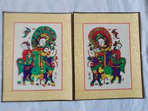 2022 New Year Door God traditional hand-made Zhuxian Town woodblock New Year pictures Yu Shengrong fine mounting door stickers 39 9 pair