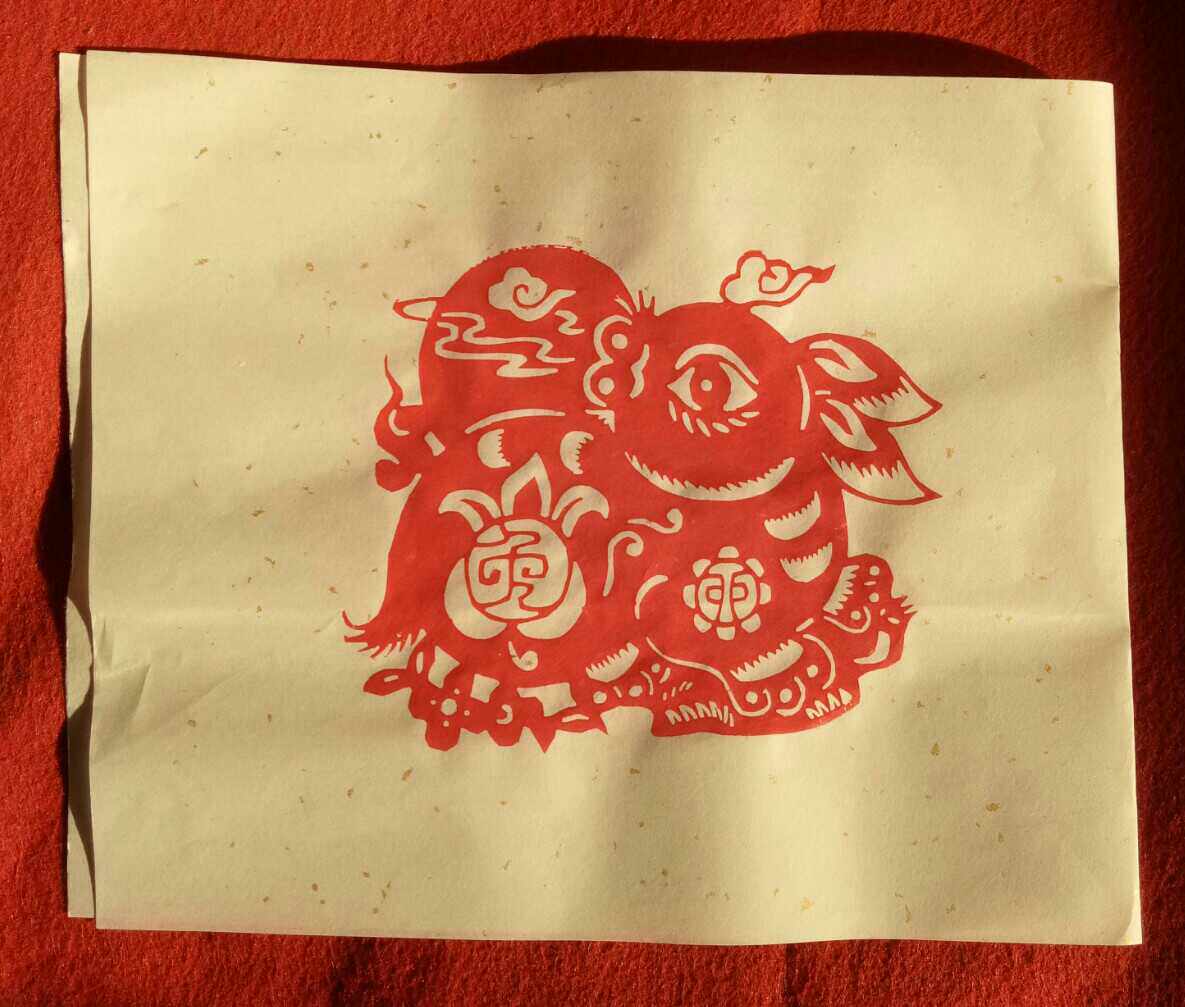 Zodiac Year Painting Yu Xeng Rongrong Pure Handick Wood Painting / Xiu Golden Powder Basic Painting Window Flower