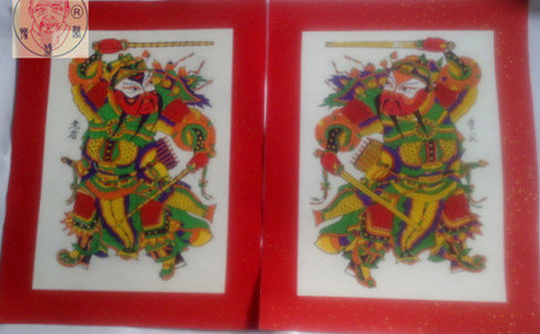 Zhu Xian Zhen Wood Prints) Gate Divinity PaintArt) The Cao family's old shop) Qin Qiongde) Home Pau Ping An