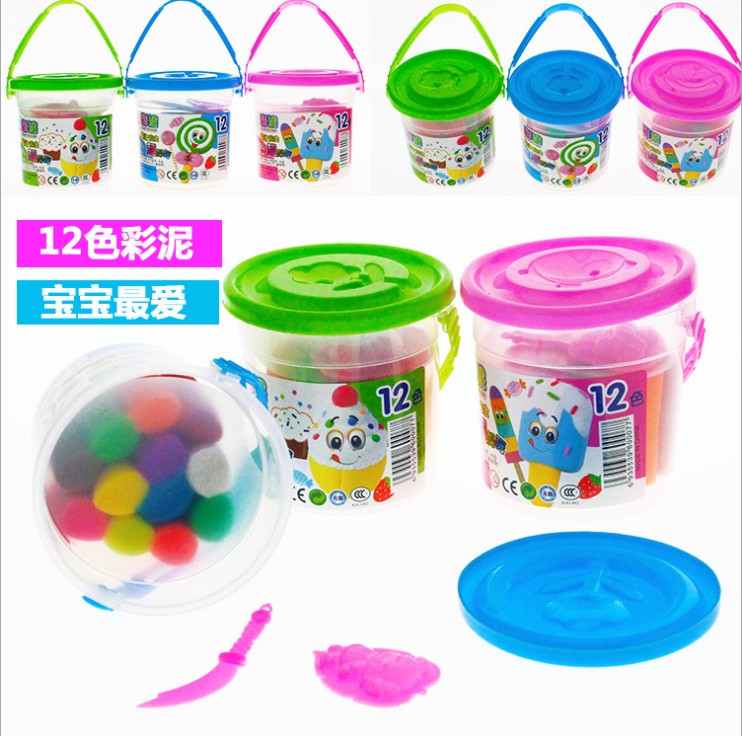 Yiwu Children's Toys Creativity Small Gift Rubber Clay 11 Color Clay Boxed Night Market Stall Stock Source Hot Pin-Taobao