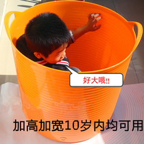 Widened and thickened large environmental protection bucket Plastic bath bucket Childrens baby bath tub bucket storage bucket Dirty clothes basket