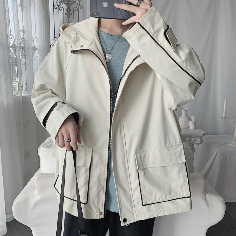 Fang junior nam giới mùa thu quần áo ins Vintage workjacket thường trẻ bf lỏng gió gói áo khoác chỉnh sửa