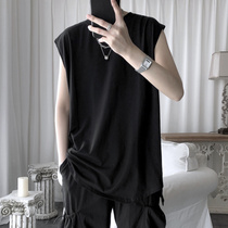 @ Fang Shao mens summer Korean version of the trend solid color loose casual vest male youth Joker sleeveless waistlesize shirt