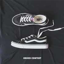  @Fangshao mens Hong Kong style autumn youth black and white classic couple canvas shoes mens and womens students low-top casual board shoes