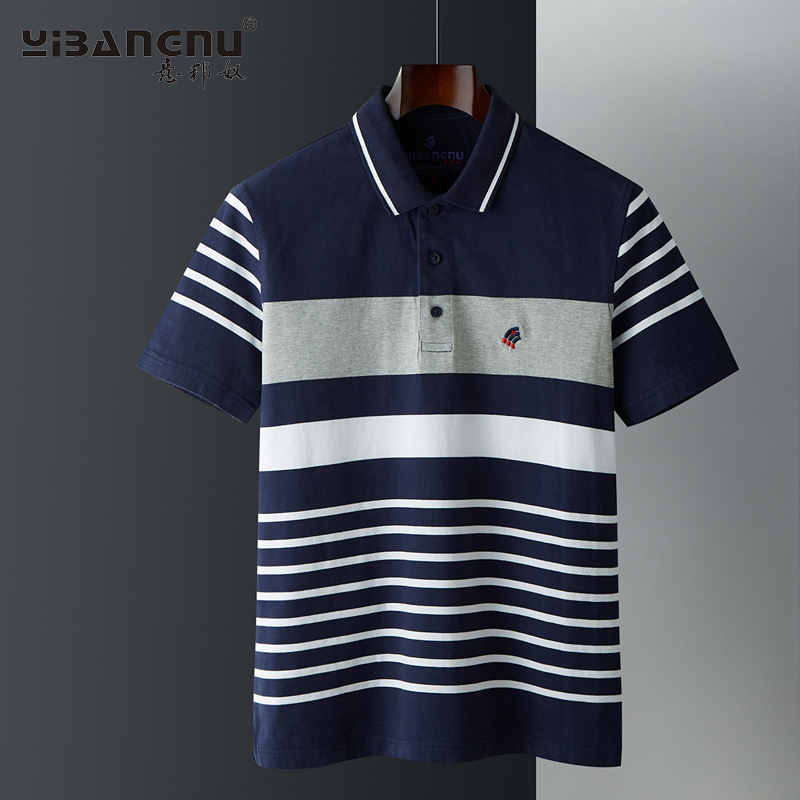 Ibonu 2020 Kinh doanh Giải trí nam ngắn tay Sing-shirt mùa hè áo polo rửa thở cotton t-shirt