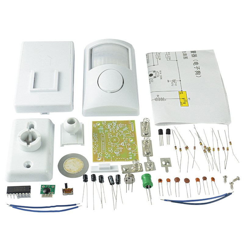 Pyro-release infrared electronic dog DIY electronic kit anti-theft alarm circuit board production teaching training welding