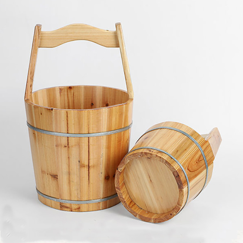 Meilakang foot bath Chinese medicine bucket bucket Small wooden bucket bucket Wooden bucket Sauna bucket props