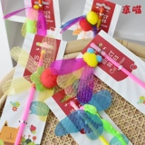 Новая Тайвань Эми Кэрол перья насекомых, блестки, дразнящий набор кошек, длинная рыбацкая стержень, дракоза бабочек