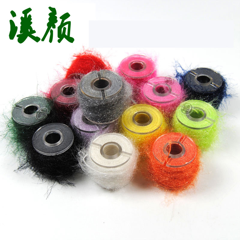 If Worm Tie Line Fly Fishing Hairy Hook Fly Fly Hook Tie-Up Material Hair Crochet Tied Somatic Line Reflective Yarn