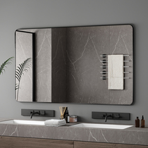 Bathroom mirror non-perforated toilet washroom toilet bathroom light luxury separate glass sink basin wash face