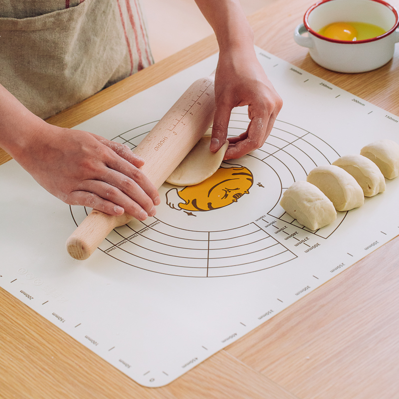 Cute Orange Cat Silicone Gel Knead Mat Food Grade And Mat Nonstick Rolling Mat Can Fold Mat Baking Tool