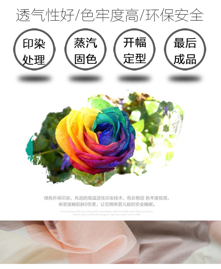 Bông rửa denim bông trải giường chăn bông Nhật giường phong cách tối giản ins 1.8m sinh viên 4 - Bộ đồ giường bốn mảnh chăn ga gối forever