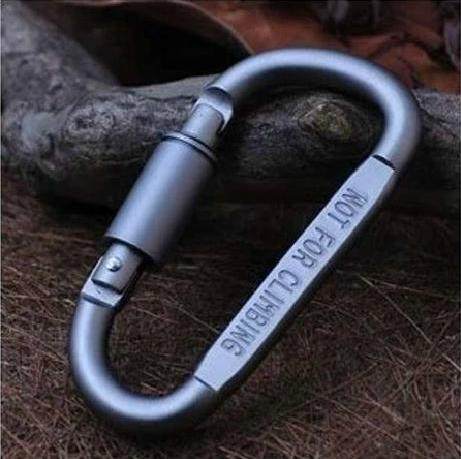 Large 8 word with lock bag buckle Aluminum alloy D-type quick-hanging dog chain Multi-function carabiner safety hook keychain
