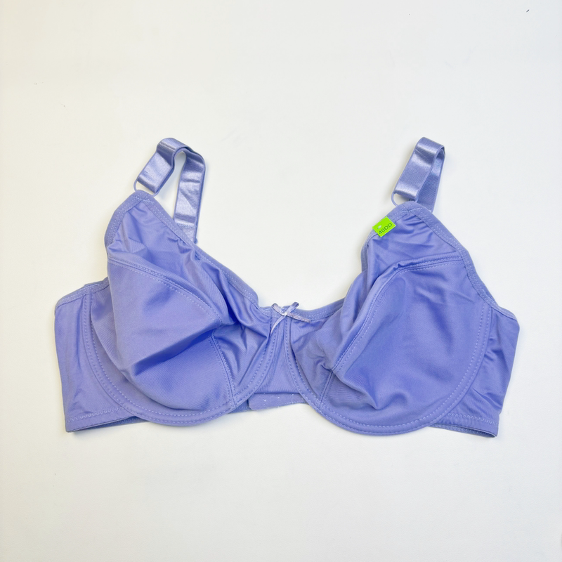 Foreign Trade European and American Style Sexy Glossy Bra Ultra-Thin Underwear for Women Crystal Cup Purple Large Size No Returns or Exchanges