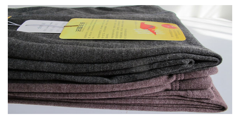 Của phụ nữ kích thước lớn cashmere sưởi ấm sợi ấm quần eo cao miếng đệm đầu gối eo cộng với nhung dày quần dài mặc quần ấm