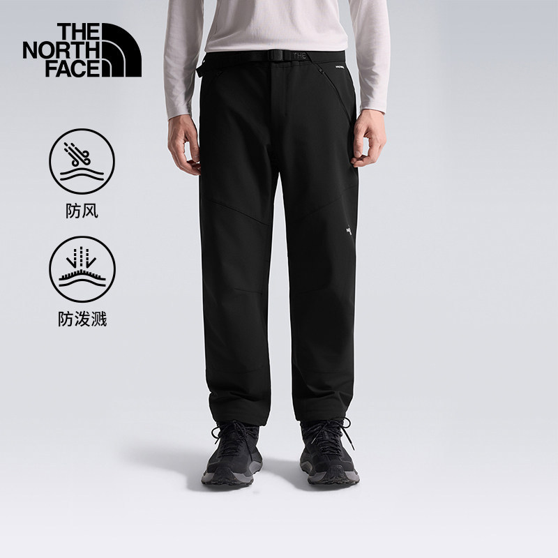 26 Autumn New Model Thenorthface Men's Sports Hiking Outdoor Windproof and Water-Repellent Softshell Pants 8Kgj