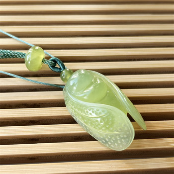 Natural xiuyan jade pendant, blockbuster jade cicada pendant, authentic male and female xiuyan jade 180 material cicada jade pendant