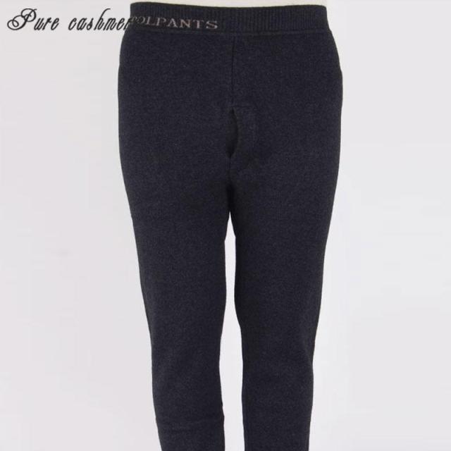 Genuine mens Ordos và womens vài cashmere quần xà cạp dài đến đầu gối giày quần dày để giữ ấm.