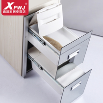 Omo cabinet rice bucket rice noodle double-purpose rice storage box with door pull-type rice tank embedded mirror rice box